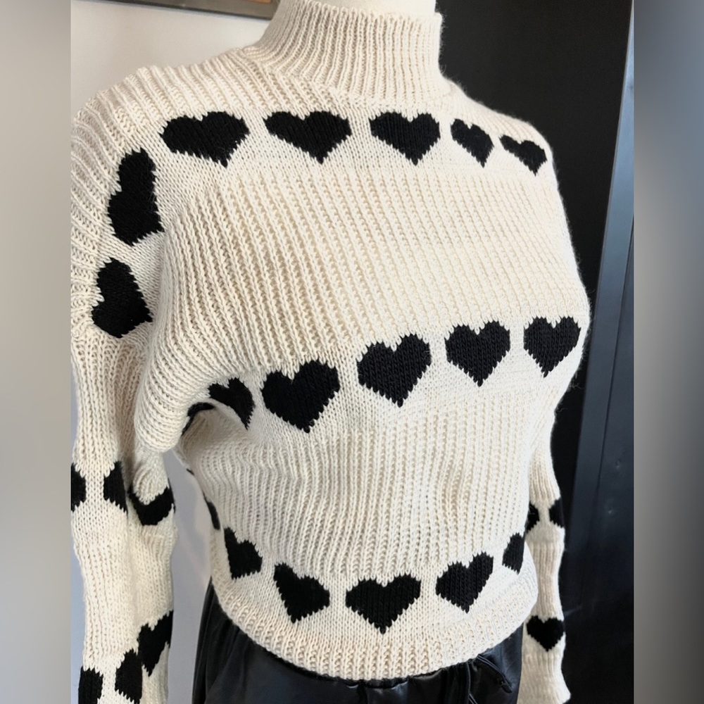 Sandra Heart Print Sweater
